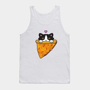 Cat eating a slice of pizza Tank Top